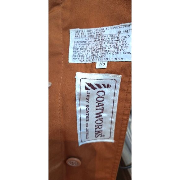 Vintage Neiman Marcus Ladies Trench Coat Coatworks Judy Scates for Jerold SZ 7/8 - Picture 13 of 15